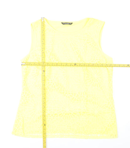 Dunnes Stores Womens Yellow Tank Top Size 20 Sleeveless Summer Casual