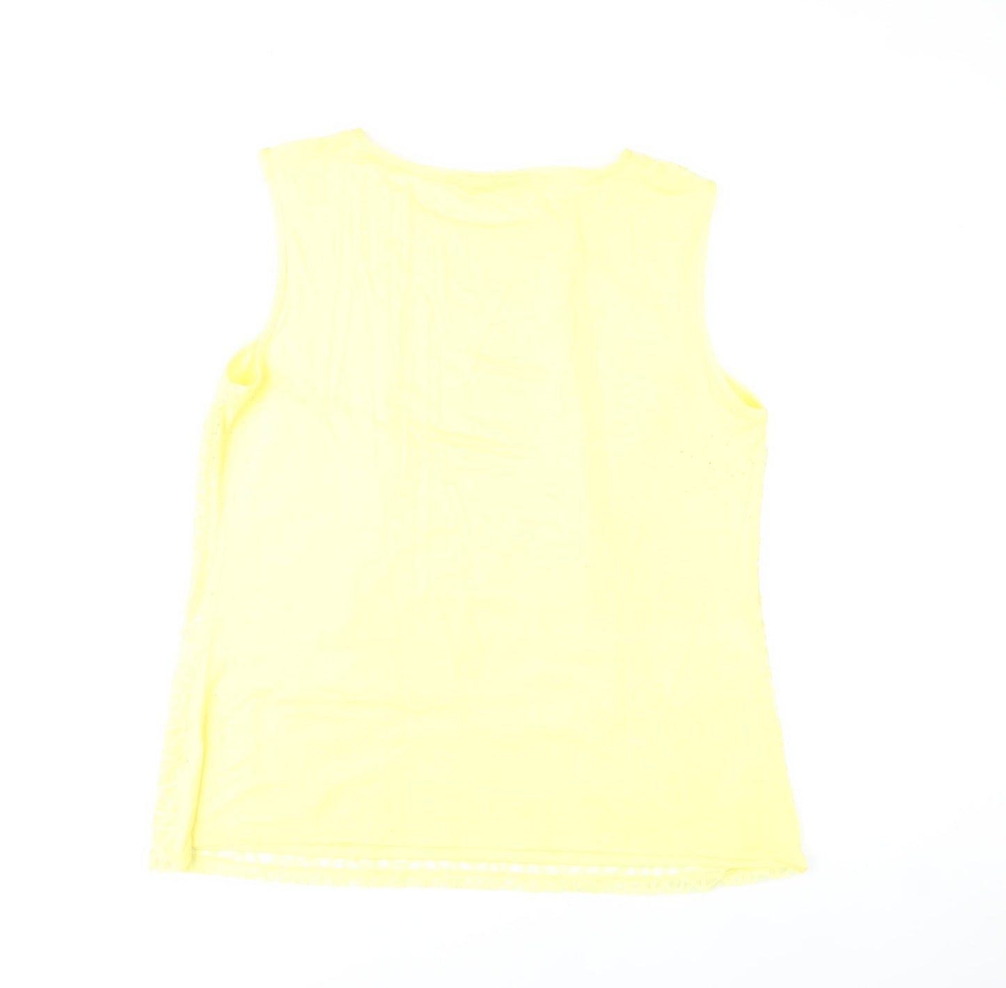 Dunnes Stores Womens Yellow Tank Top Size 20 Sleeveless Summer Casual