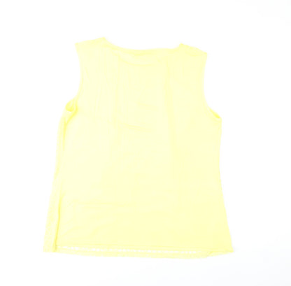 Dunnes Stores Womens Yellow Tank Top Size 20 Sleeveless Summer Casual