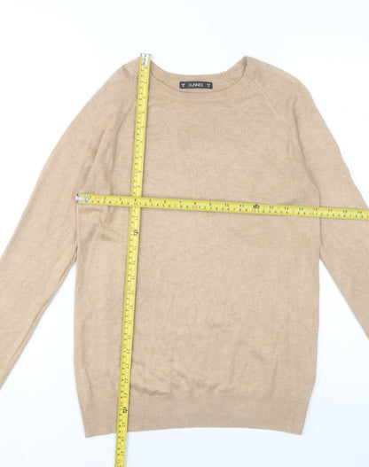 Dunnes Women’s Beige Crew Neck Pullover Jumper M Knit Viscose Nylon