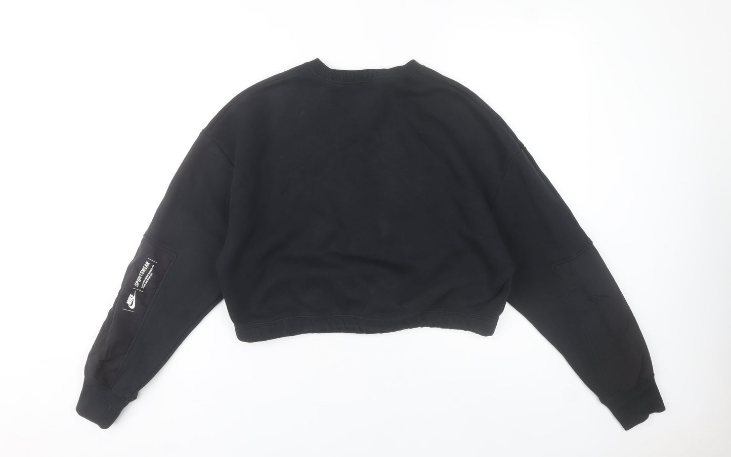 Nike Women’s Black M Loose Fit Pullover Sweatshirt Logo Sportswear