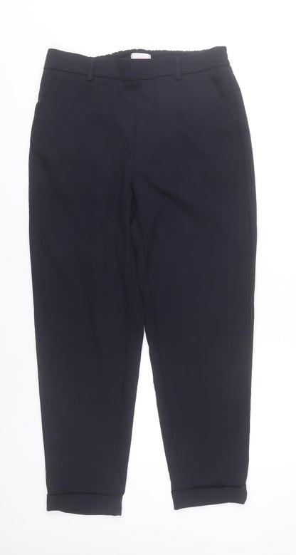 Savida Womens Navy Blue Chino Trousers Size 12 Regular Workwear