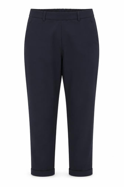 Savida Womens Navy Blue Chino Trousers Size 12 Regular Workwear