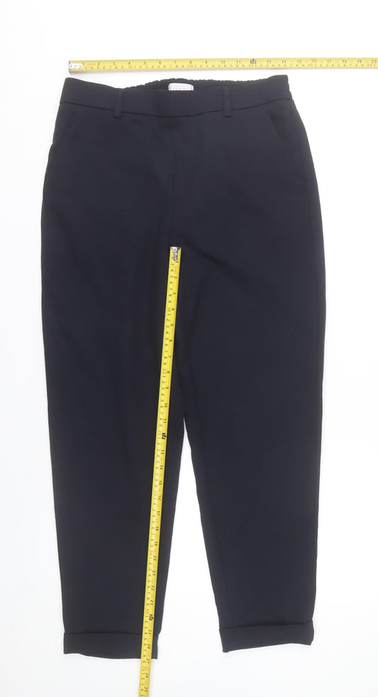 Savida Womens Navy Blue Chino Trousers Size 12 Regular Workwear