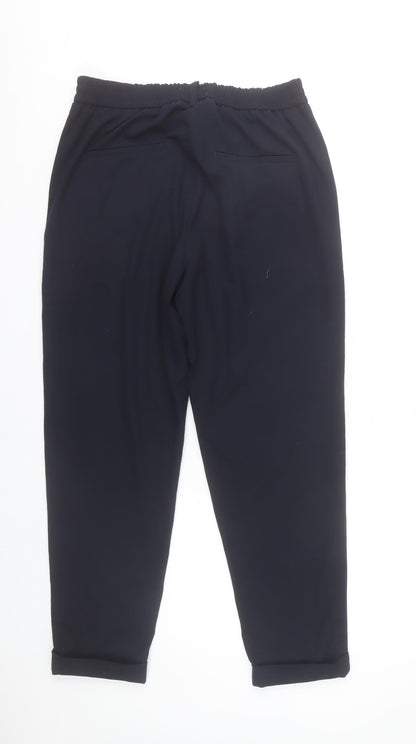 Savida Womens Navy Blue Chino Trousers Size 12 Regular Workwear