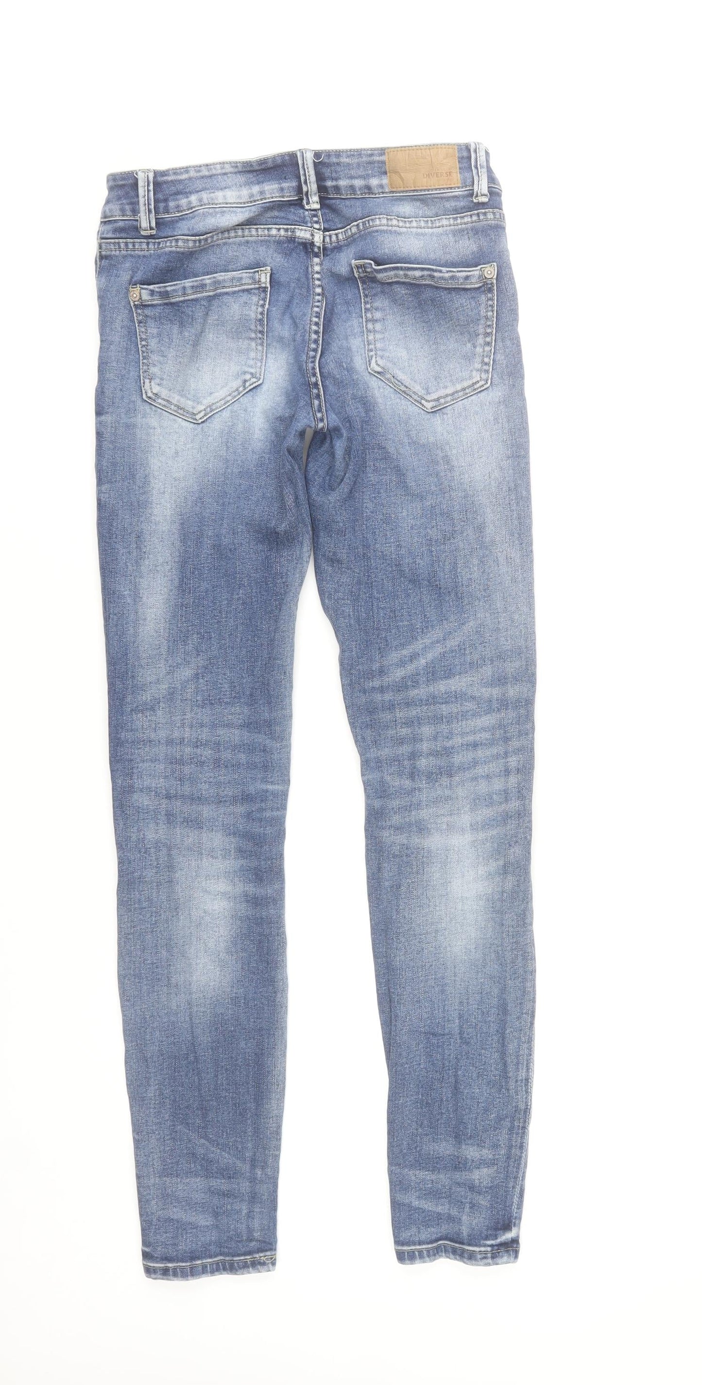 Diverse Womens Blue Skinny Jeans Size 8 Slim Fit Mid Rise Stretch