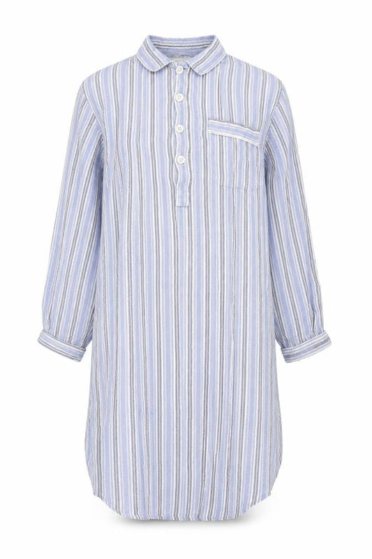 Peter Christian Women’s Blue Striped Cotton Shirt Dress M