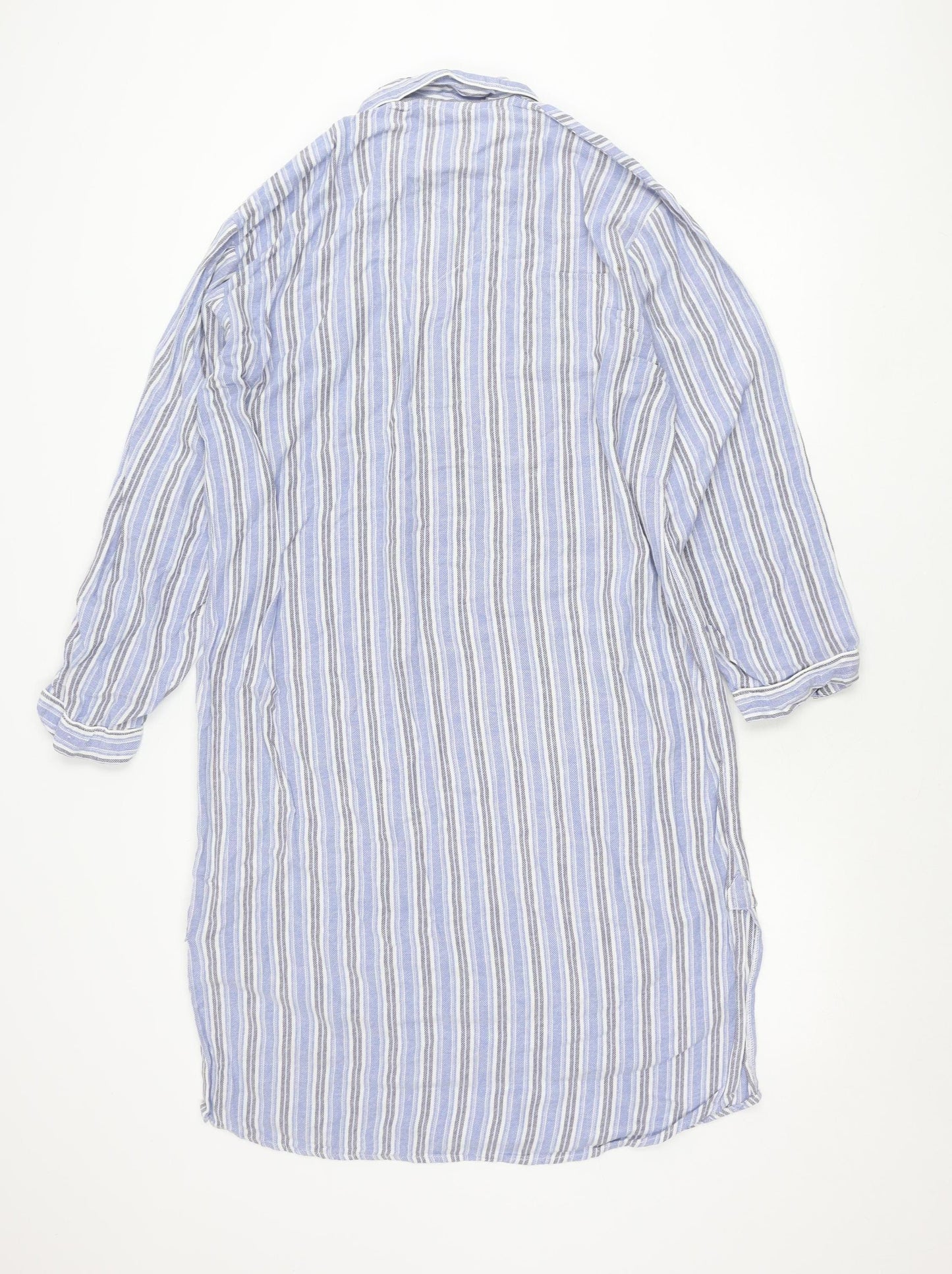 Peter Christian Women’s Blue Striped Cotton Shirt Dress M