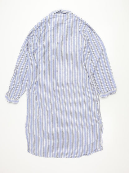 Peter Christian Women’s Blue Striped Cotton Shirt Dress M