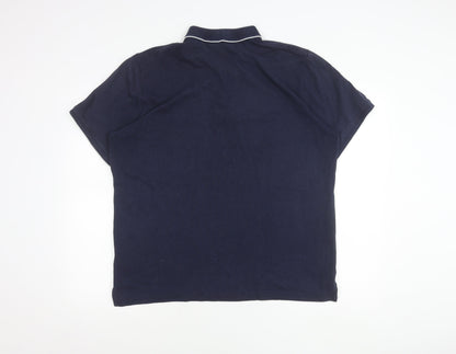 GANT Men’s Navy Blue 2XL Polo Shirt Short Sleeve Tech Prep