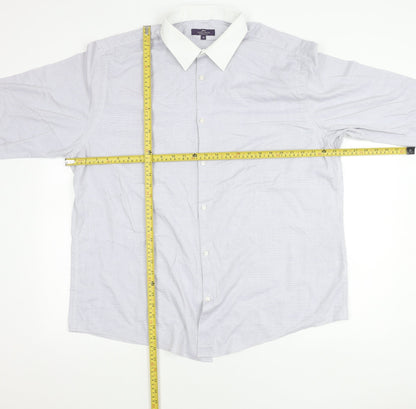 Tailor & Cutter Men’s Grey Check Shirt 18 Regular Fit Long Sleeve