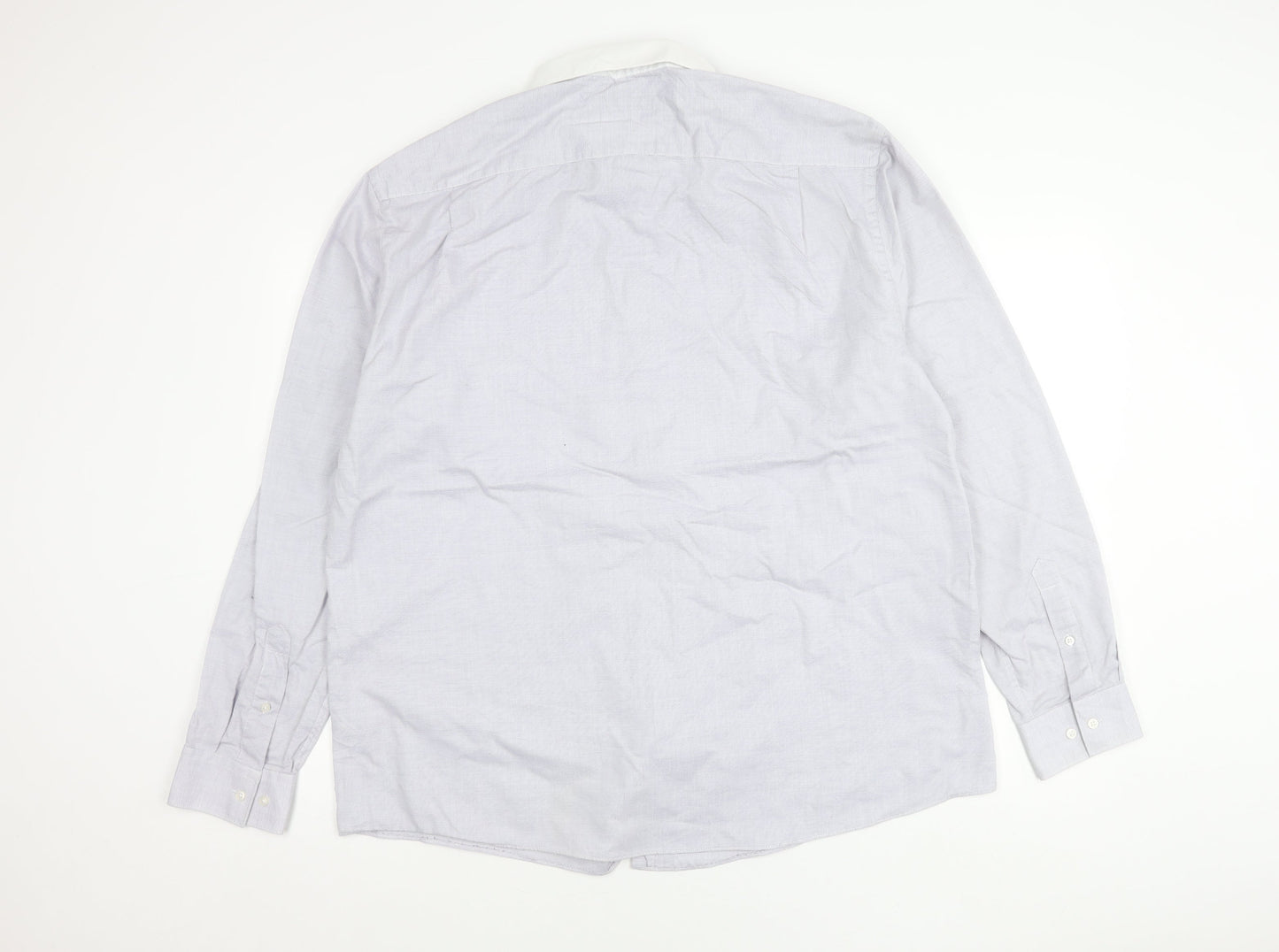 Tailor & Cutter Men’s Grey Check Shirt 18 Regular Fit Long Sleeve