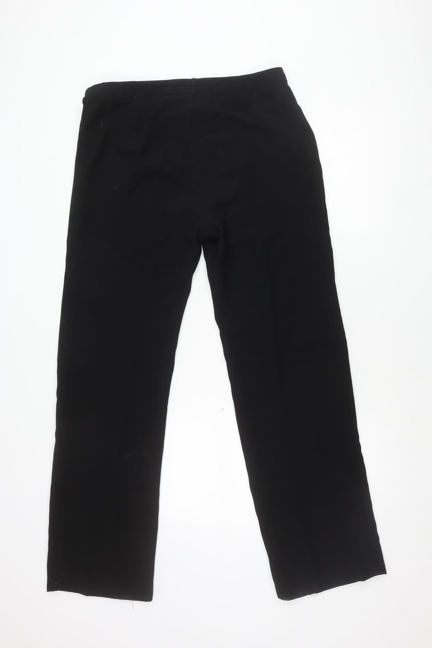 Dunnes Stores Women Black Size 14 Straight Leg Polyester Trousers