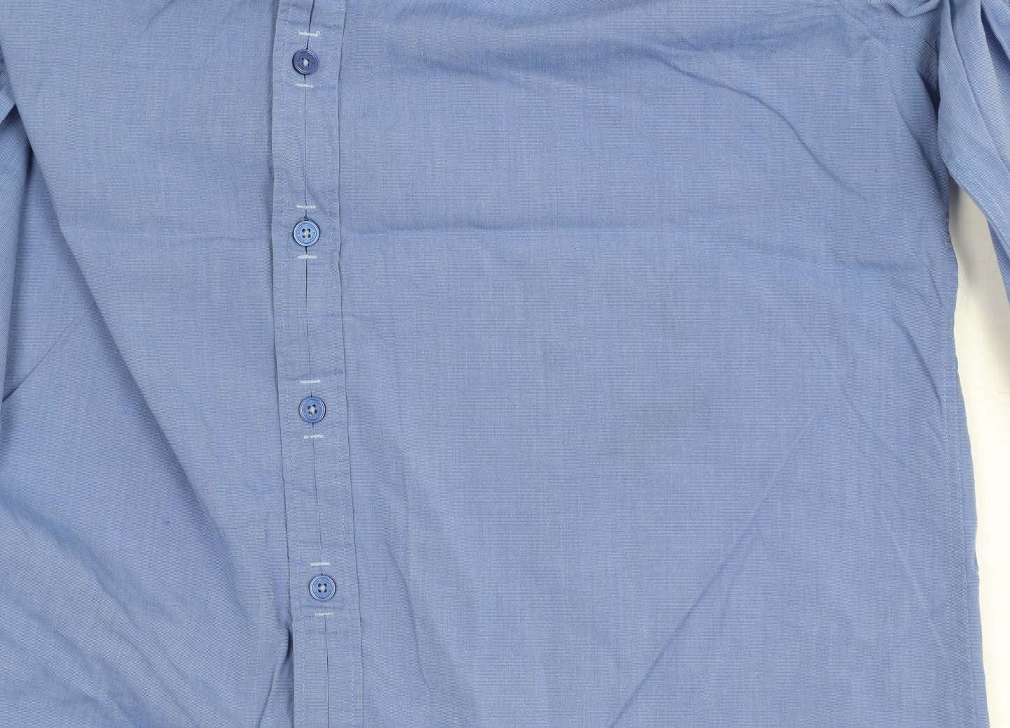 Jeff Banks Mens Blue 17/44in Cotton Long Sleeve Button Up Shirt