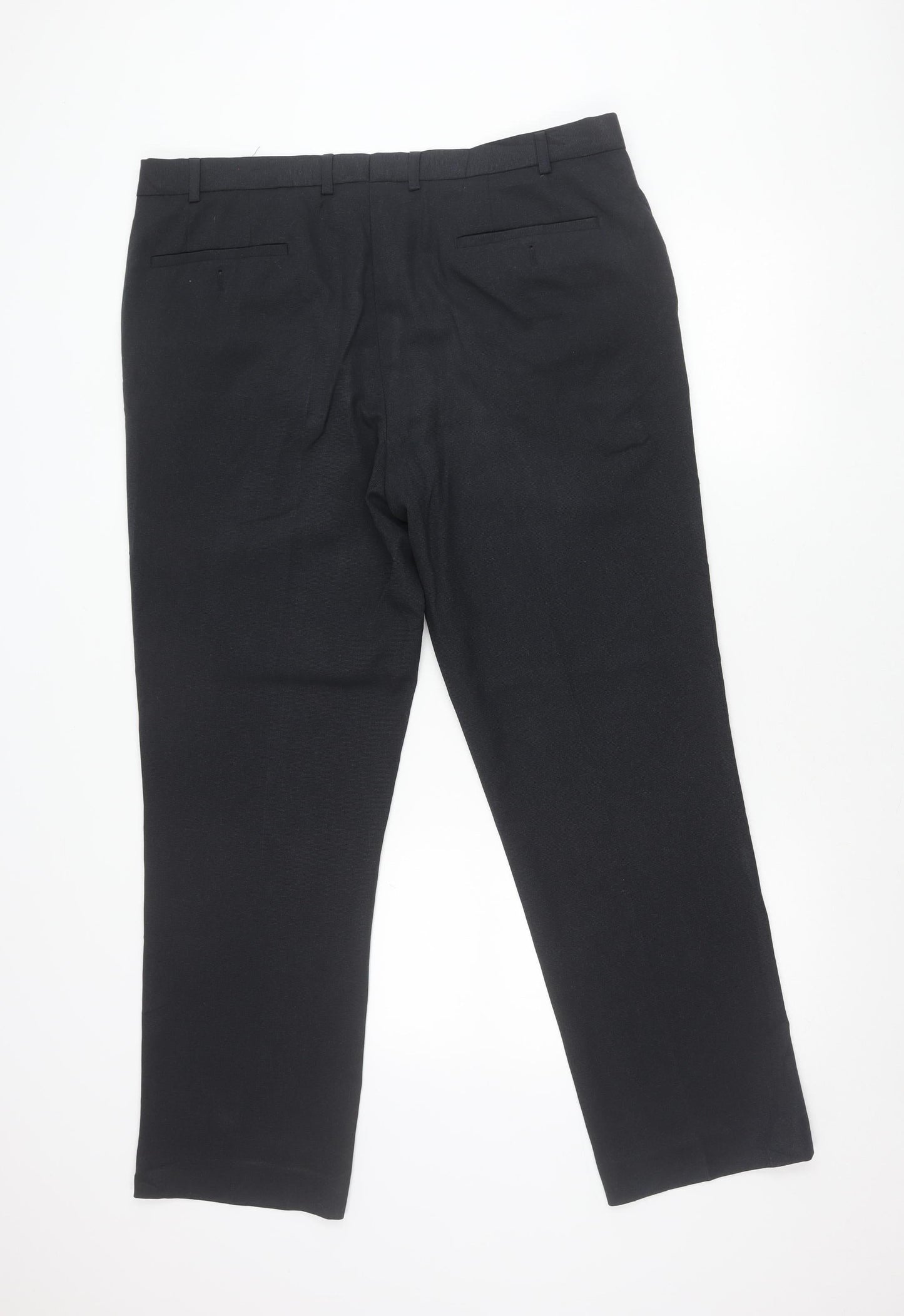 Taylor & Wright Men's Black 38R Regular Fit Dress Trousers