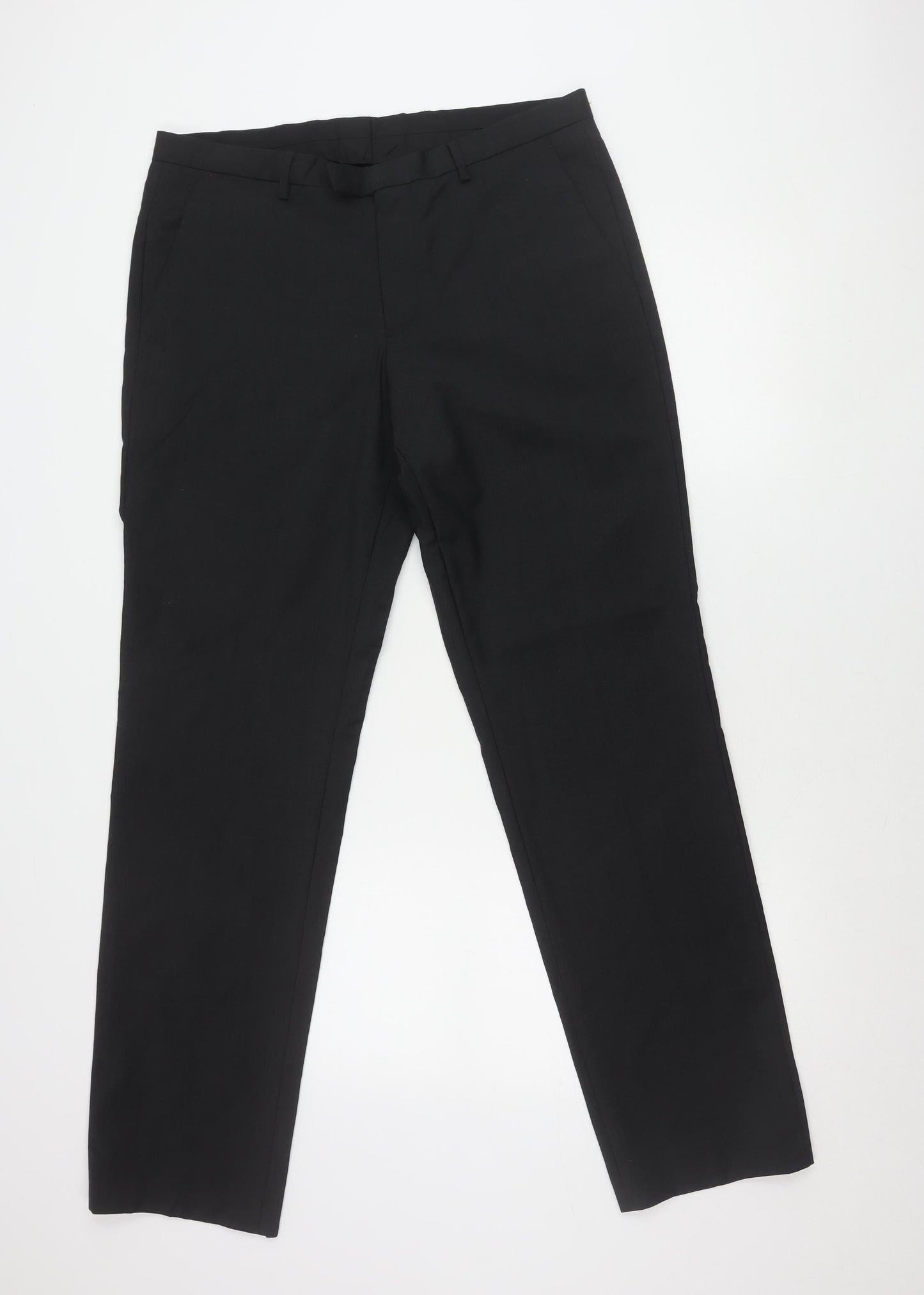 Hugo Boss Men’s Black Wool Dress Pants Size M Regular Fit