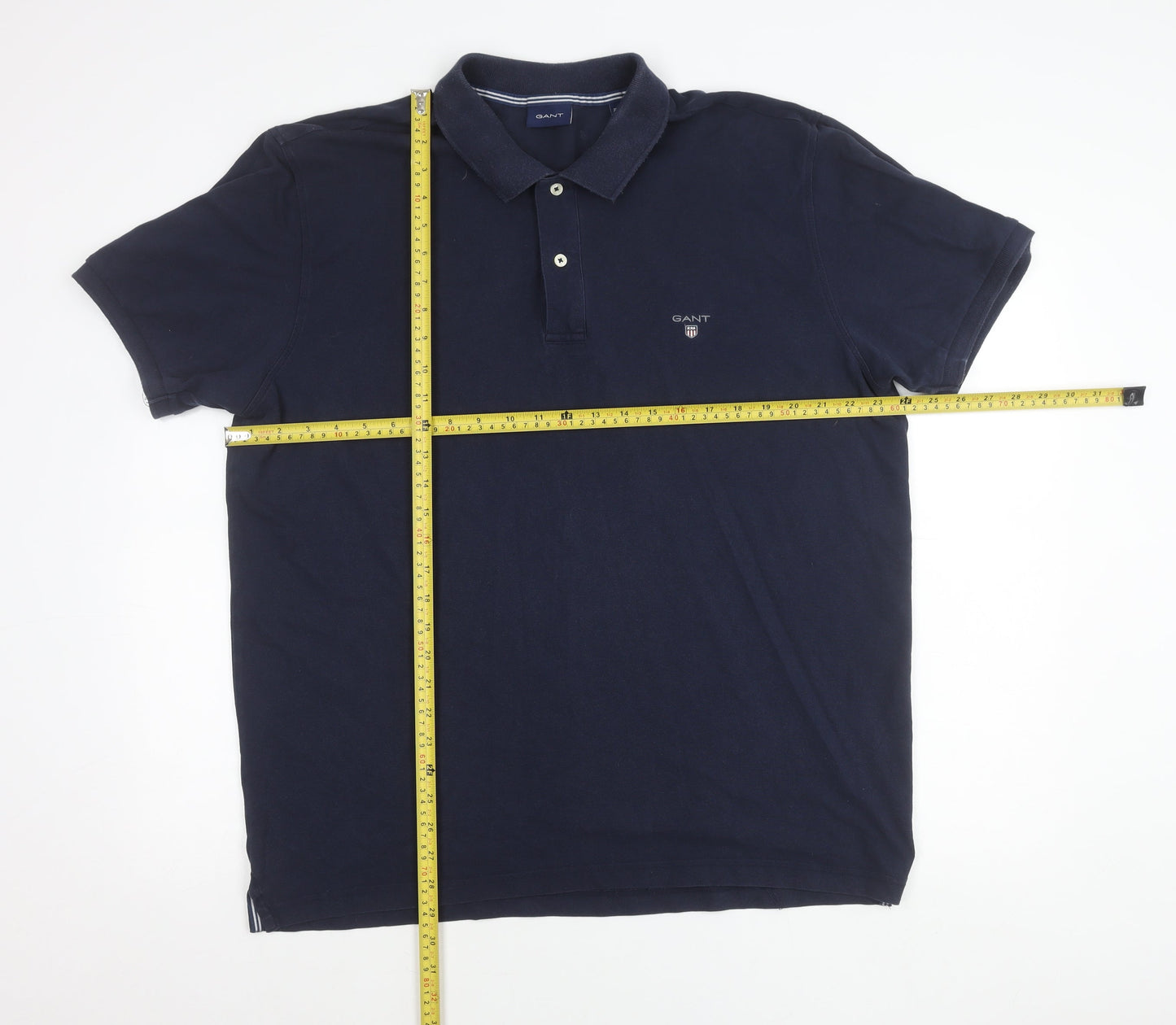 Gant Men’s Navy Blue 2XL Cotton Polo Shirt Classic Fit