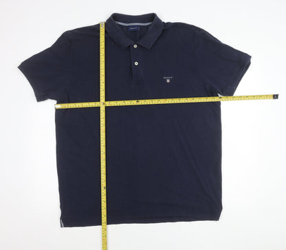 Gant Men’s Navy Blue 2XL Cotton Polo Shirt Classic Fit