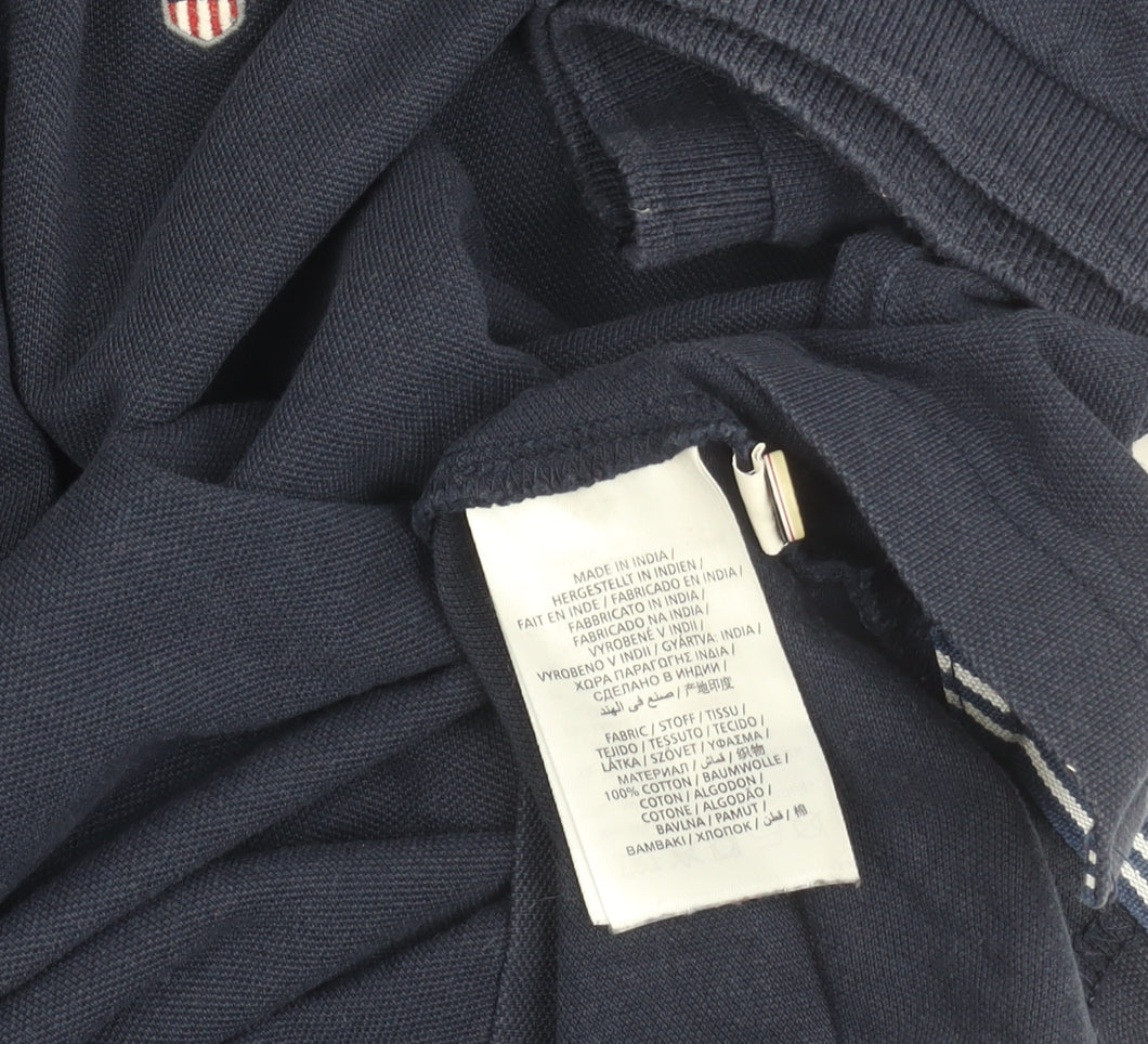 Gant Men’s Navy Blue 2XL Cotton Polo Shirt Classic Fit