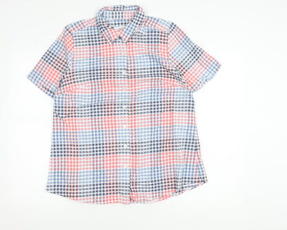 d&co Denim Company Men's Multicoloured Check Shirt M Short Sleeve