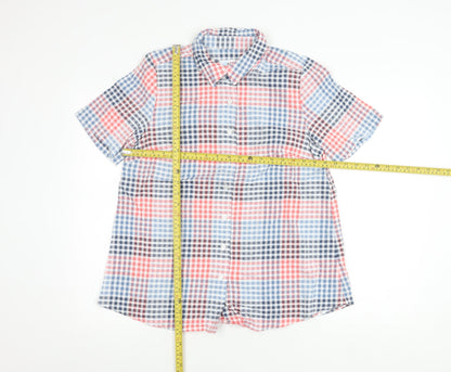 d&co Denim Company Men's Multicoloured Check Shirt M Short Sleeve