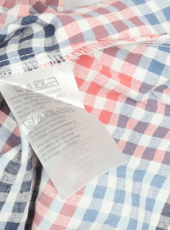 d&co Denim Company Men's Multicoloured Check Shirt M Short Sleeve