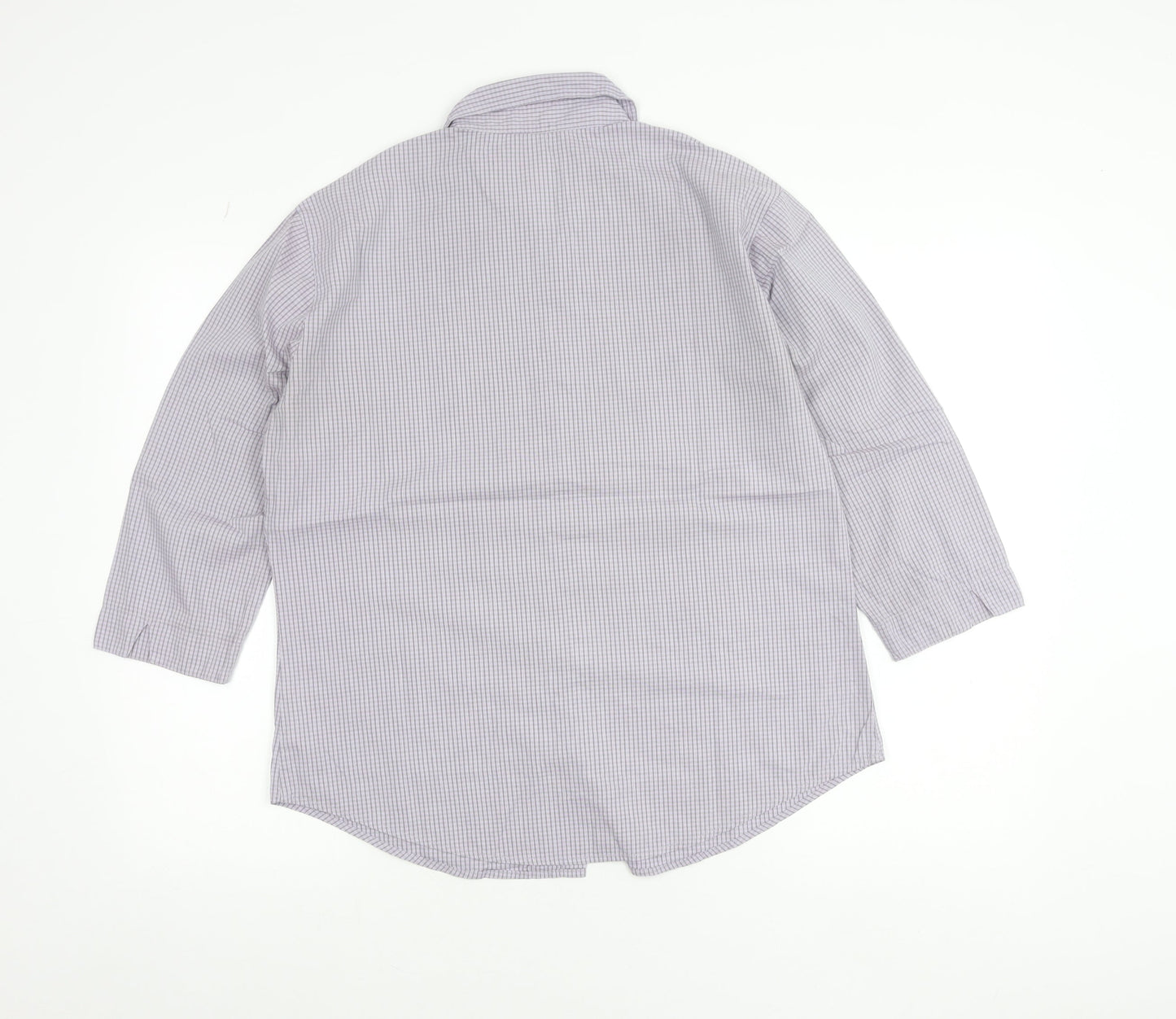 Marks and Spencer Women’s Purple Check Button-Up Shirt UK 12