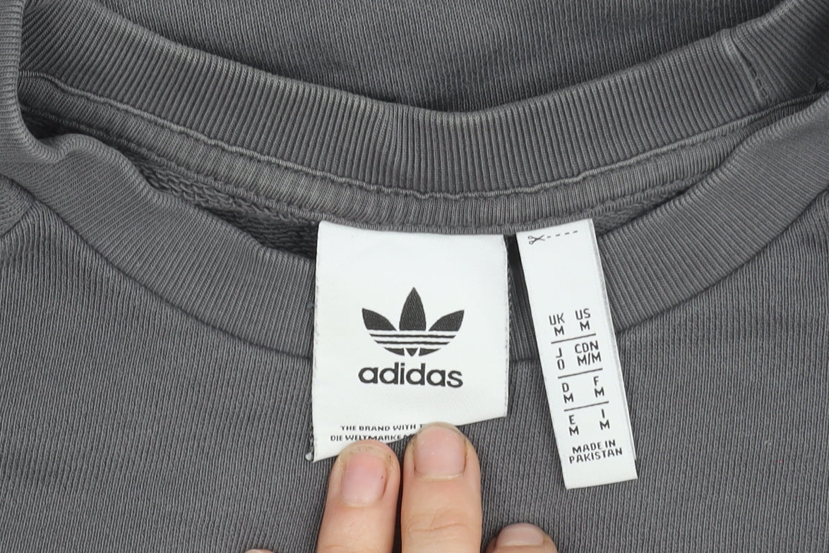 Mens UK Size M adidas Grey Pullover Sweatshirt