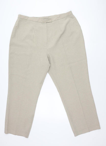 Berkertex Women’s Beige Size 22 Straight Leg Dress Pants