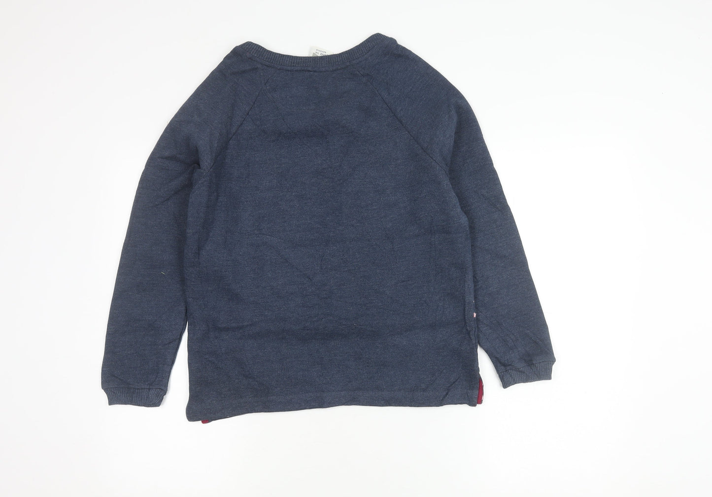 Weird Fish Womens Blue Size 8 Embroidered Pullover Jumper