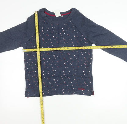 Weird Fish Womens Blue Size 8 Embroidered Pullover Jumper