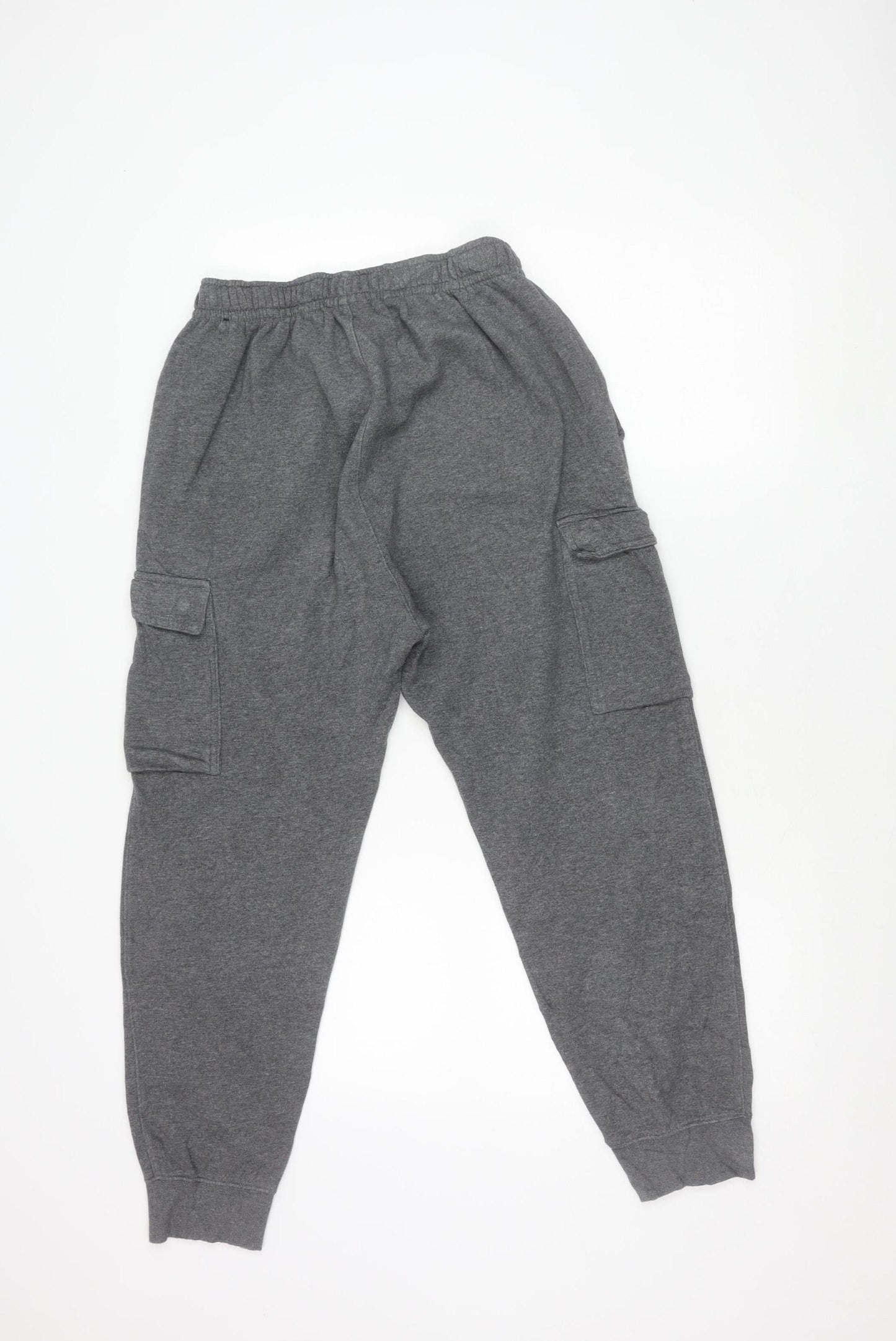 Nike Men Grey Small Jogger Sweatpants Tapered Fit Fleece Trousers