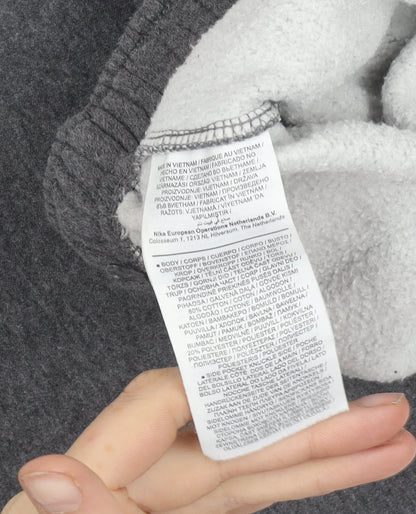 Nike Men Grey Small Jogger Sweatpants Tapered Fit Fleece Trousers