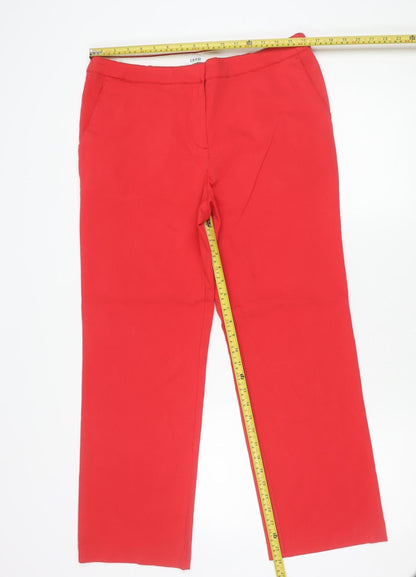 Izod Women’s Red Golf Trousers Size 12 Stretch Straight Fit