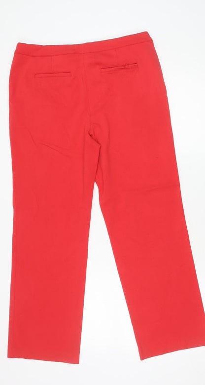 Izod Women’s Red Golf Trousers Size 12 Stretch Straight Fit