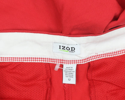 Izod Women’s Red Golf Trousers Size 12 Stretch Straight Fit