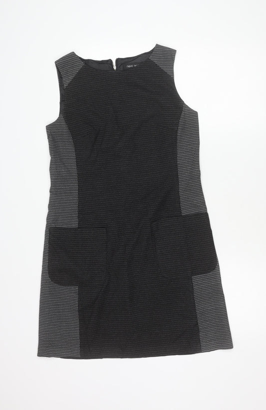 Next Women’s Black Shift Work Dress Size 10 Sleeveless Tailored