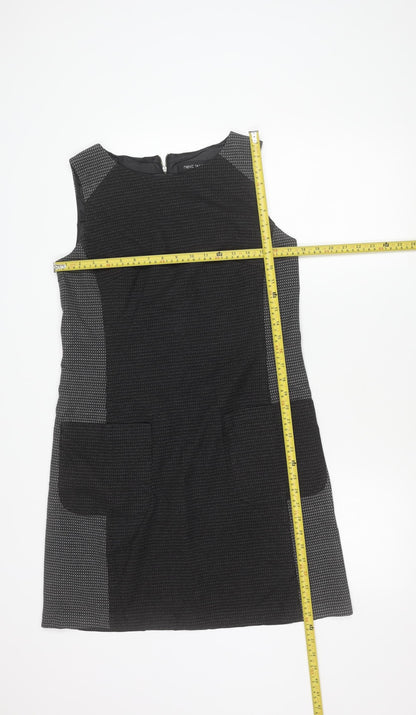 Next Women’s Black Shift Work Dress Size 10 Sleeveless Tailored