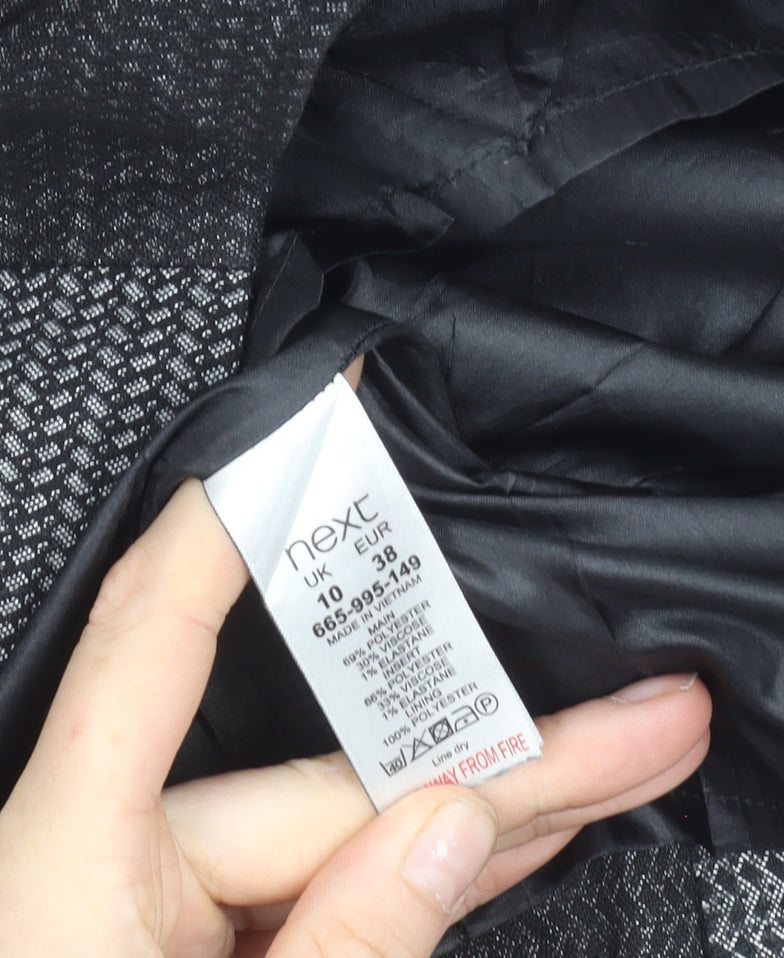 Next Women’s Black Shift Work Dress Size 10 Sleeveless Tailored