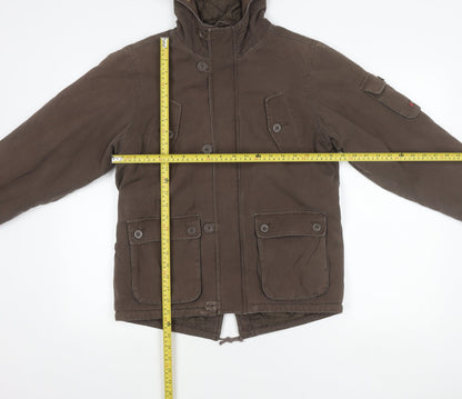 Cherokee Teens Brown Hooded Parka Jacket 9-10Y Cotton Winter Coat