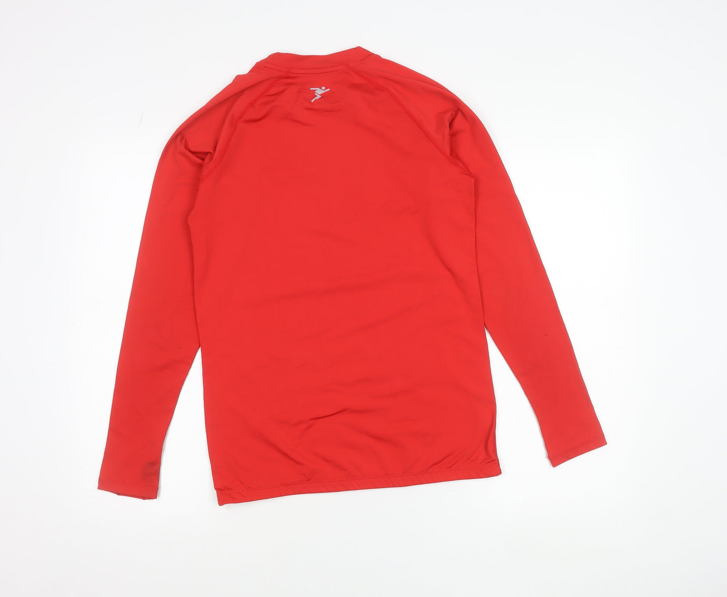 Precision Men’s Red Long Sleeve Sports Top L Polyester Elastane