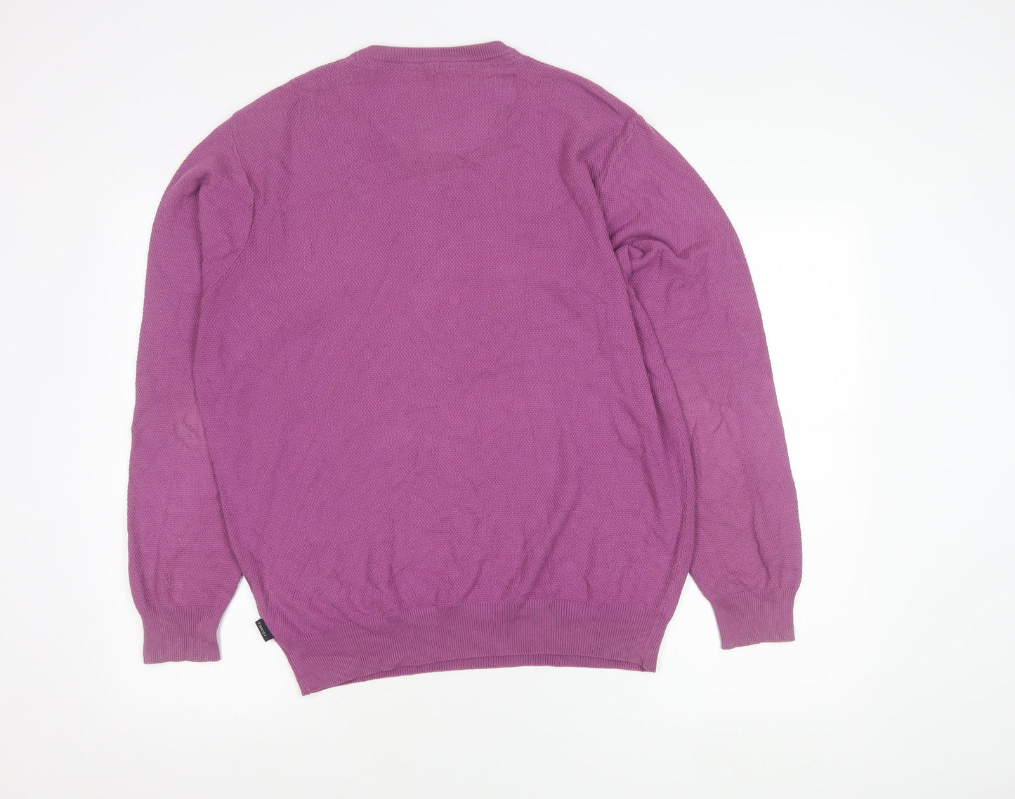 Tricot Denim Men’s Purple Cotton Crew Neck Jumper L