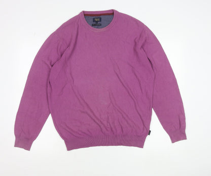 Tricot Denim Men’s Purple Cotton Crew Neck Jumper L