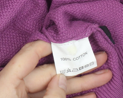 Tricot Denim Men’s Purple Cotton Crew Neck Jumper L