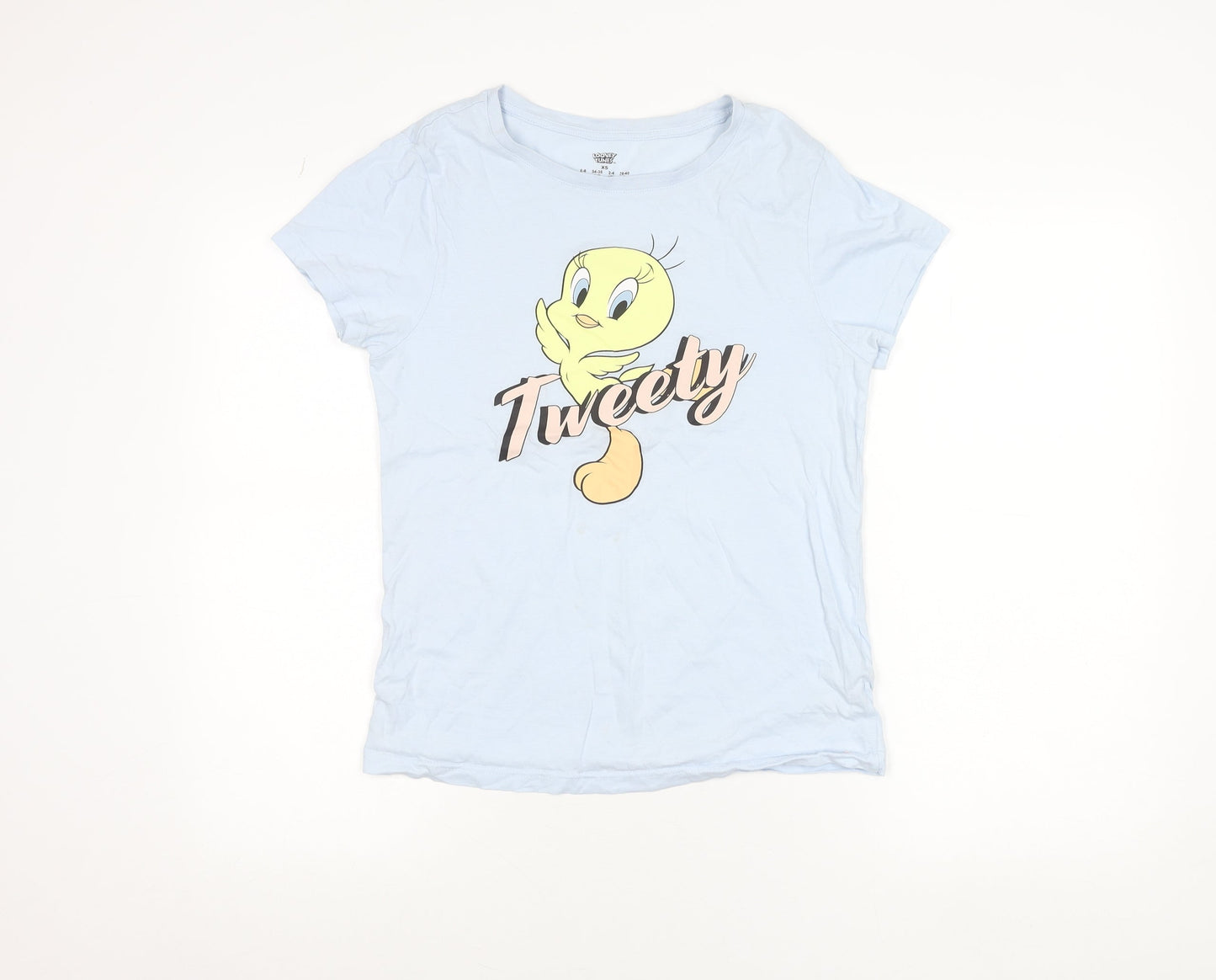 Looney Tunes Women’s Blue XS Tweety T-Shirt Short Sleeve Casual