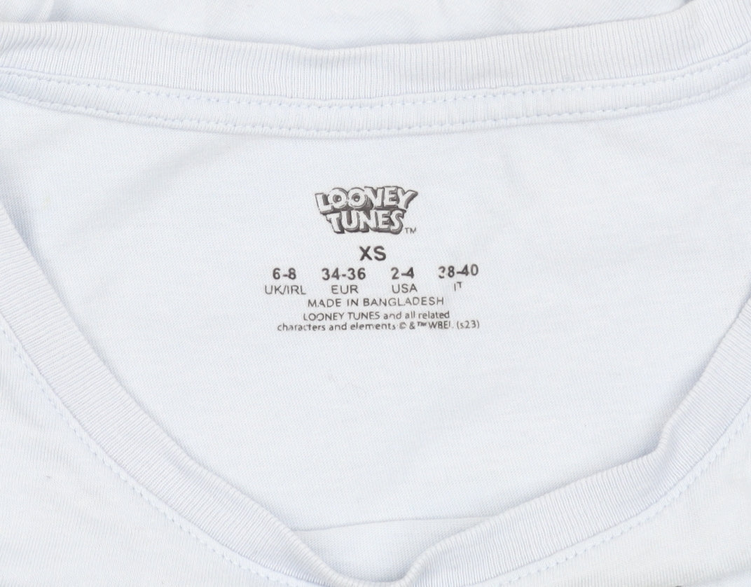 Looney Tunes Women’s Blue XS Tweety T-Shirt Short Sleeve Casual