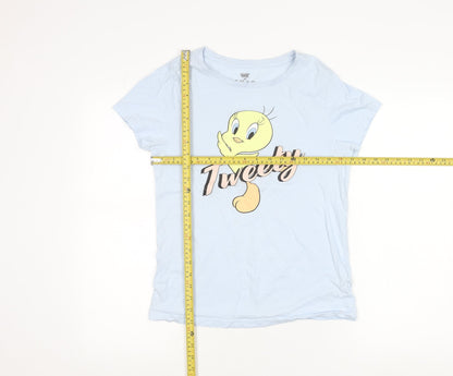 Looney Tunes Women’s Blue XS Tweety T-Shirt Short Sleeve Casual