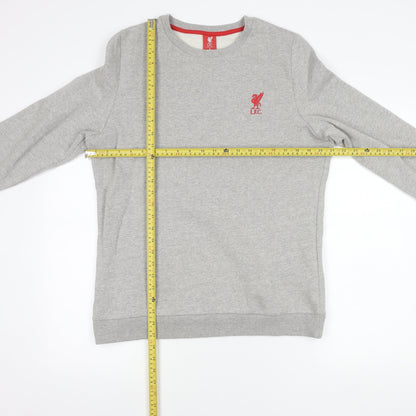 LFC Boys Grey Sweatshirt 16 Years Crew Neck Long Sleeve Logo Pullover