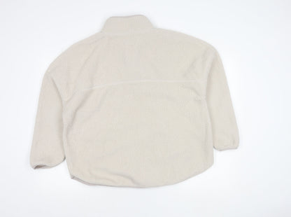 Dunnes Stores Women Ivory Fleece 1/4 Zip Sweatshirt Size L