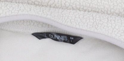 Dunnes Stores Women Ivory Fleece 1/4 Zip Sweatshirt Size L